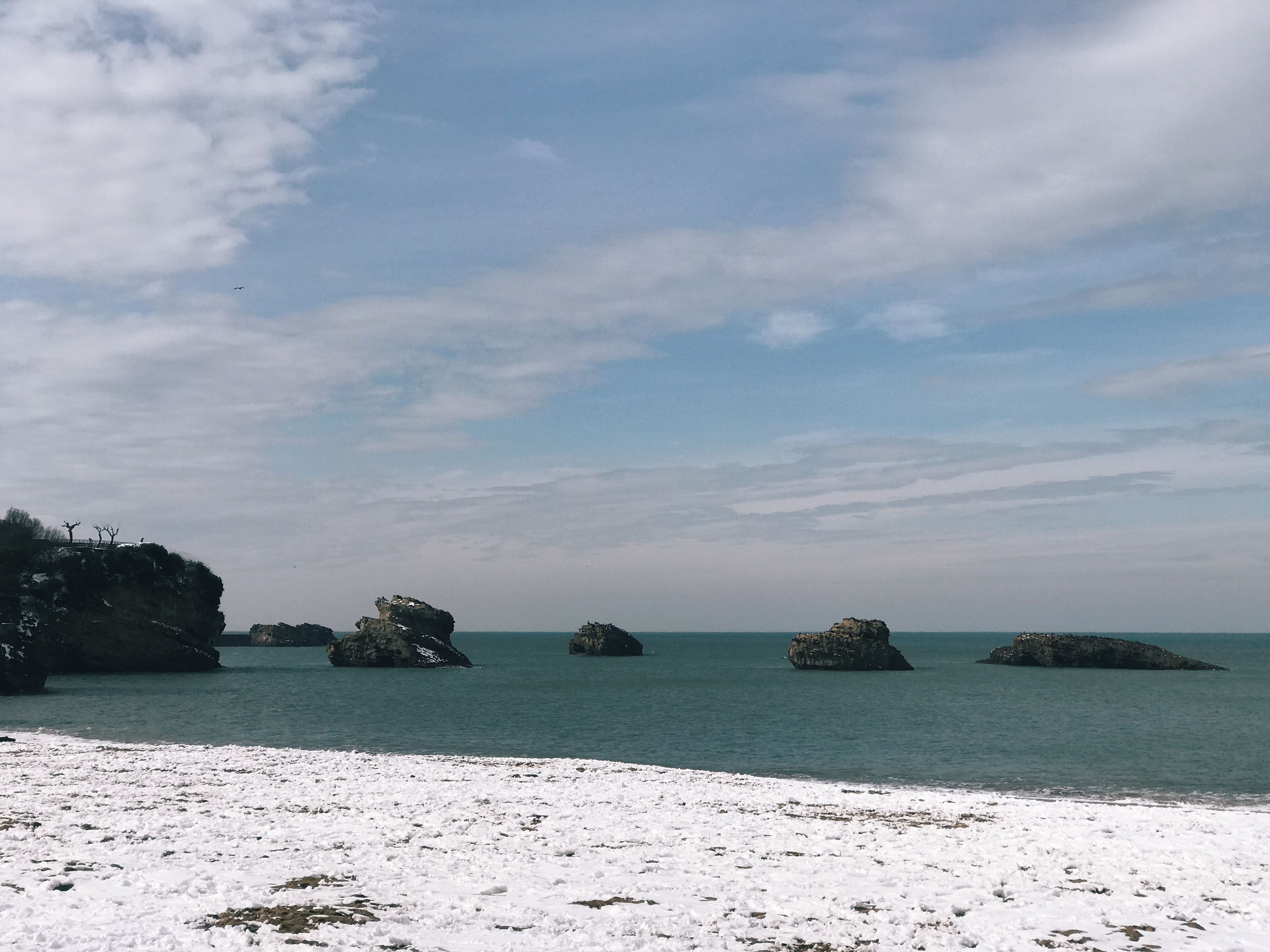 Grande Plage de Biarritz sous la neige